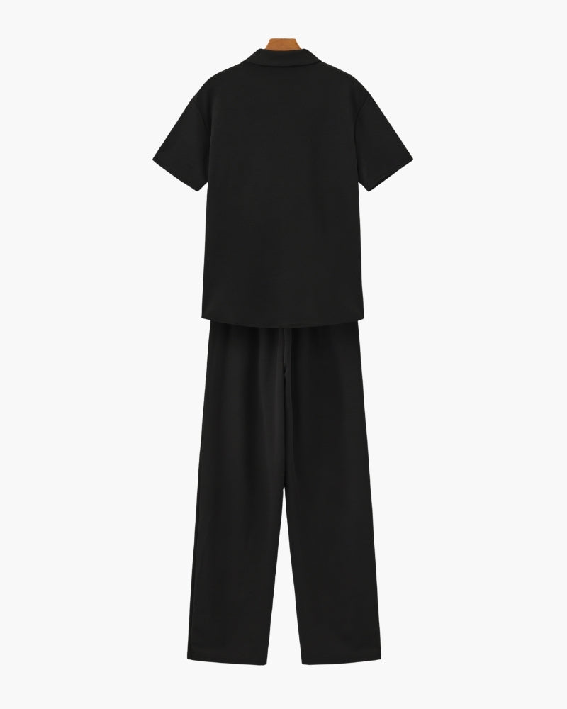 Set aus Poloshirt und Hose aus Baumwolle