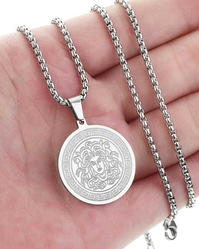 Lange Medusa-Kette (Gold &amp; Silber)