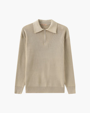 Cesare Pullover mit halbem Reißverschluss