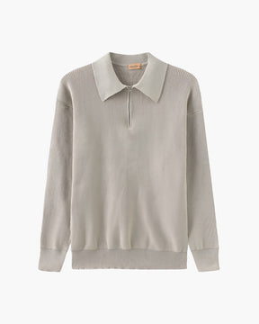 Cesare Pullover mit halbem Reißverschluss