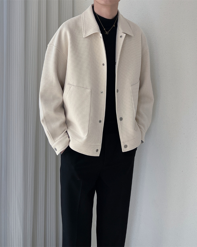 Klassisches Overshirt mit Waffelstruktur